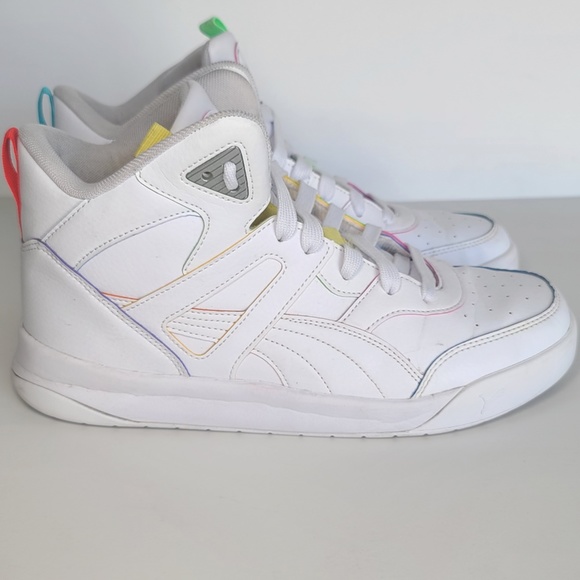 Puma Backcourt Mid Rainbow white sneaker size 10.5 - Picture 5 of 8